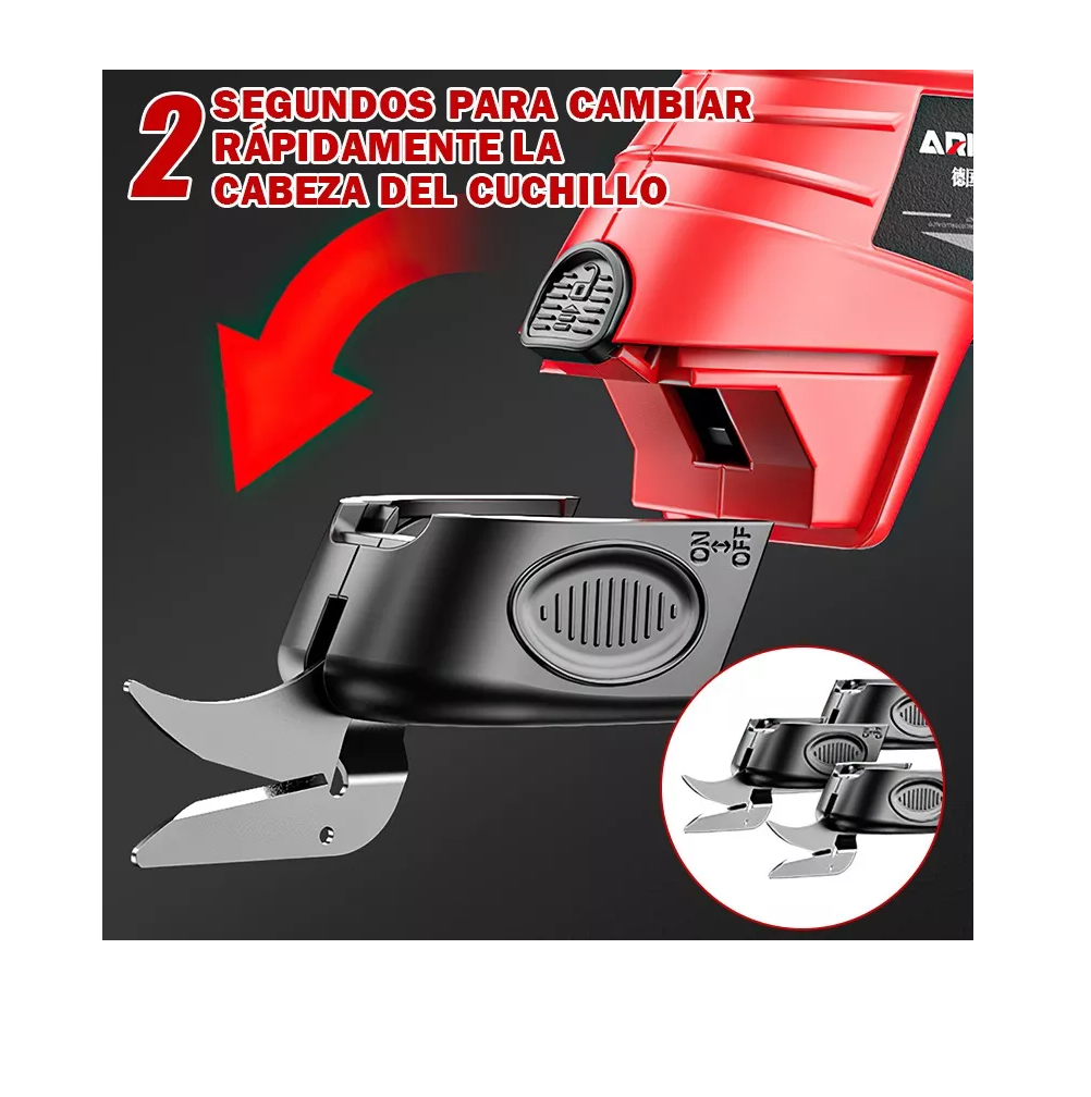 Foto 6 pulgar | Tijeras Eléctricas Recargable Inalámbrica Para Cortar Cartón Negro Rojo