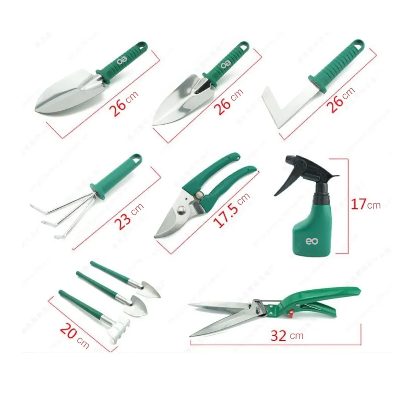 Foto 3 pulgar | Juego Herramientas De Jardinería Genérico Eo Safe Imports Esi-1031-1 Verde