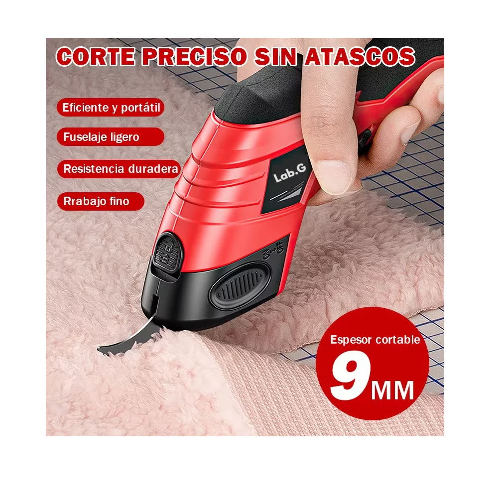 Foto 3 pulgar | Tijeras Eléctricas Recargable Inalámbrica Para Cortar Cartón Negro Rojo
