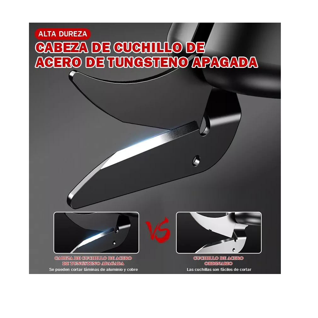 Foto 5 pulgar | Tijeras Eléctricas Recargable Inalámbrica Para Cortar Cartón Negro Rojo