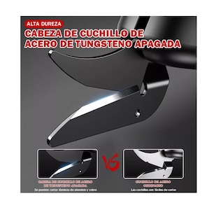 Foto 4 | Tijeras Eléctricas Recargable Inalámbrica Para Cortar Cartón Negro Rojo