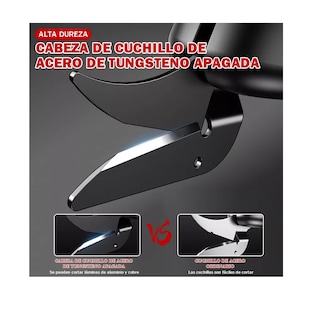 Foto 4 | Tijeras Eléctricas Belug Recargable Inalámbrica Para Cortar Cartón Negro Rojo