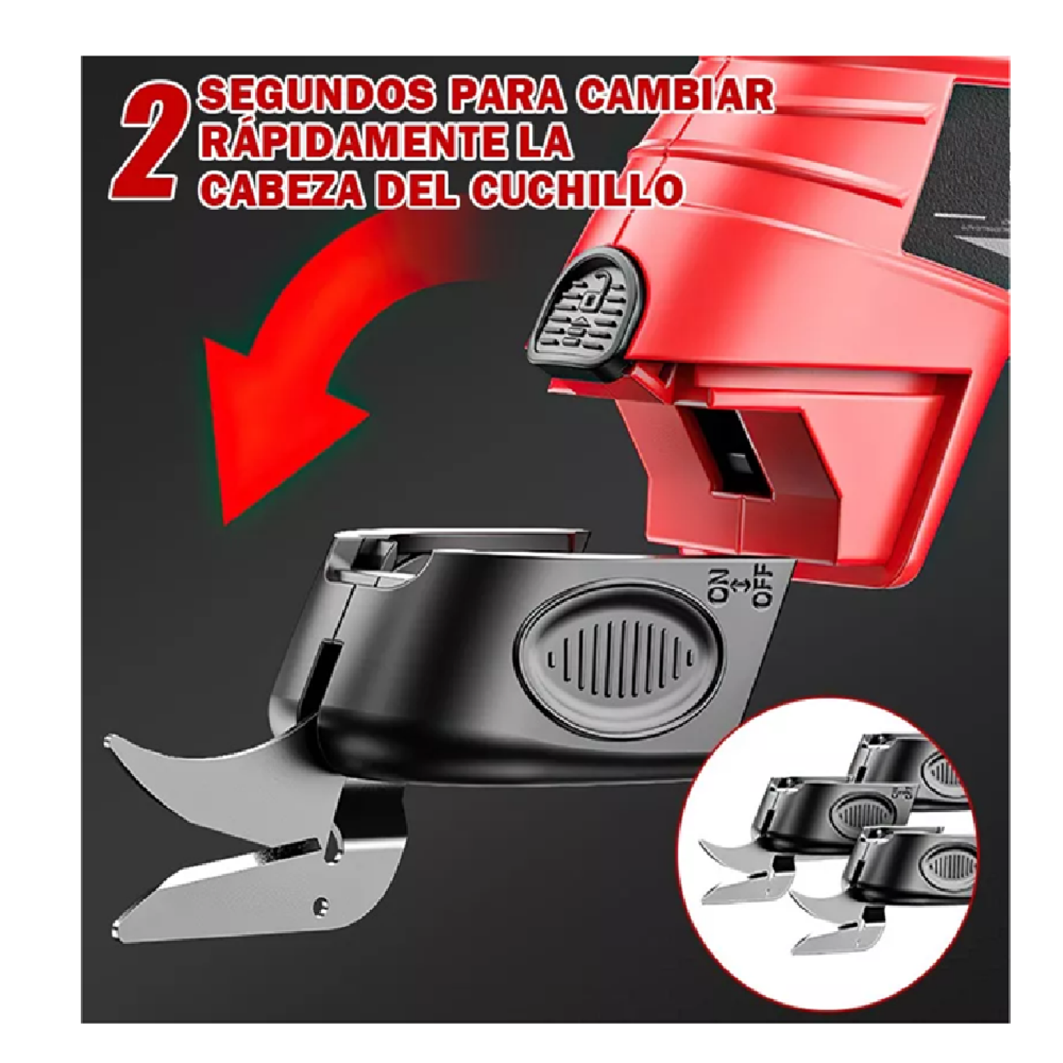 Foto 6 pulgar | Tijeras Eléctricas Belug Recargable Inalámbrica Para Cortar Cartón Negro Rojo
