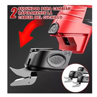 Foto 5 | Tijeras Eléctricas Belug Recargable Inalámbrica Para Cortar Cartón Negro Rojo