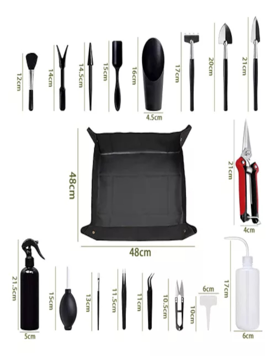 Foto 4 pulgar | Herramientas De Podar Para Suculentas 22pc + Termo Güish Gratis