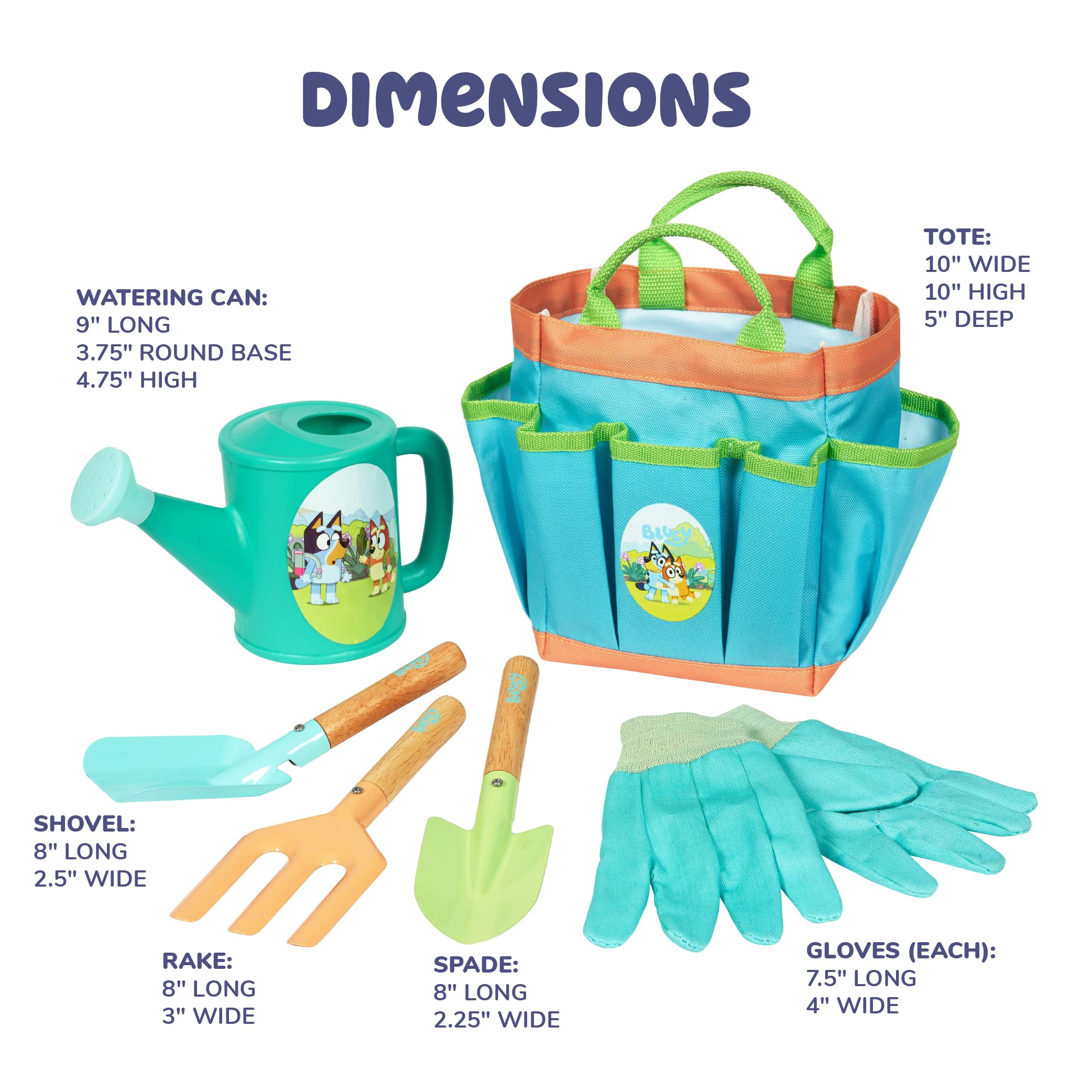 Foto 6 pulgar | Set De Jardinería Para Niños Pequeños Bluey Kids Con Regadera Y Guantes - Venta Internacional.