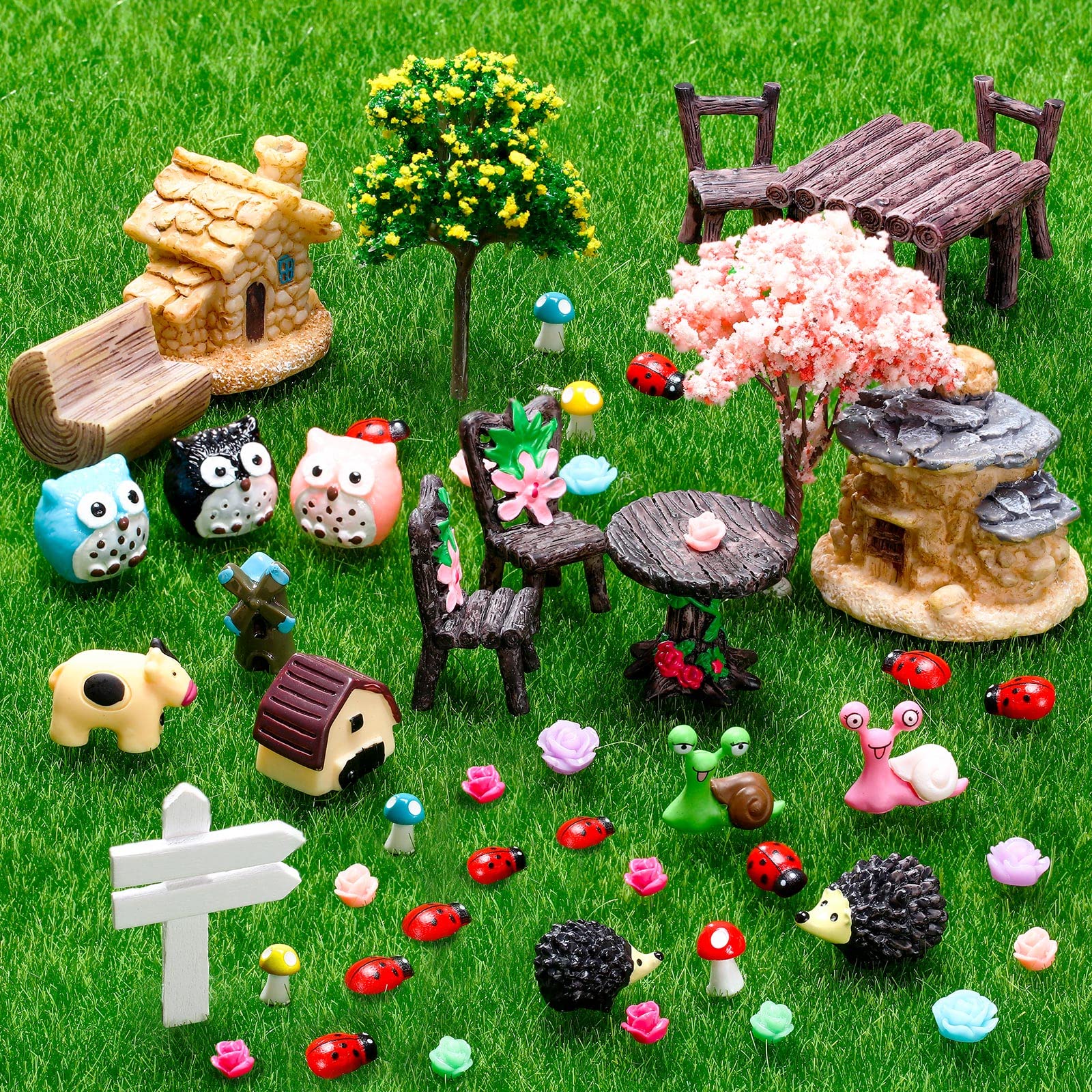 Foto 1 | Figuras De Animales Skylety En Miniatura Para Accesorios De Jardín, 64 Unidades - Venta Internacional.