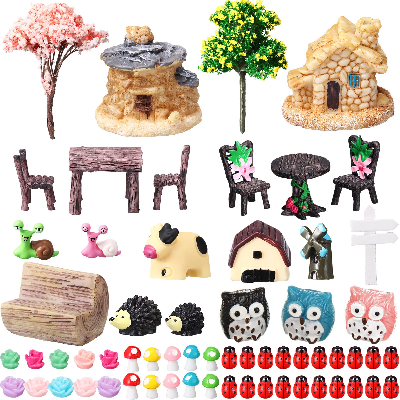 Foto 5 pulgar | Figuras De Animales Skylety En Miniatura Para Accesorios De Jardín, 64 Unidades - Venta Internacional.