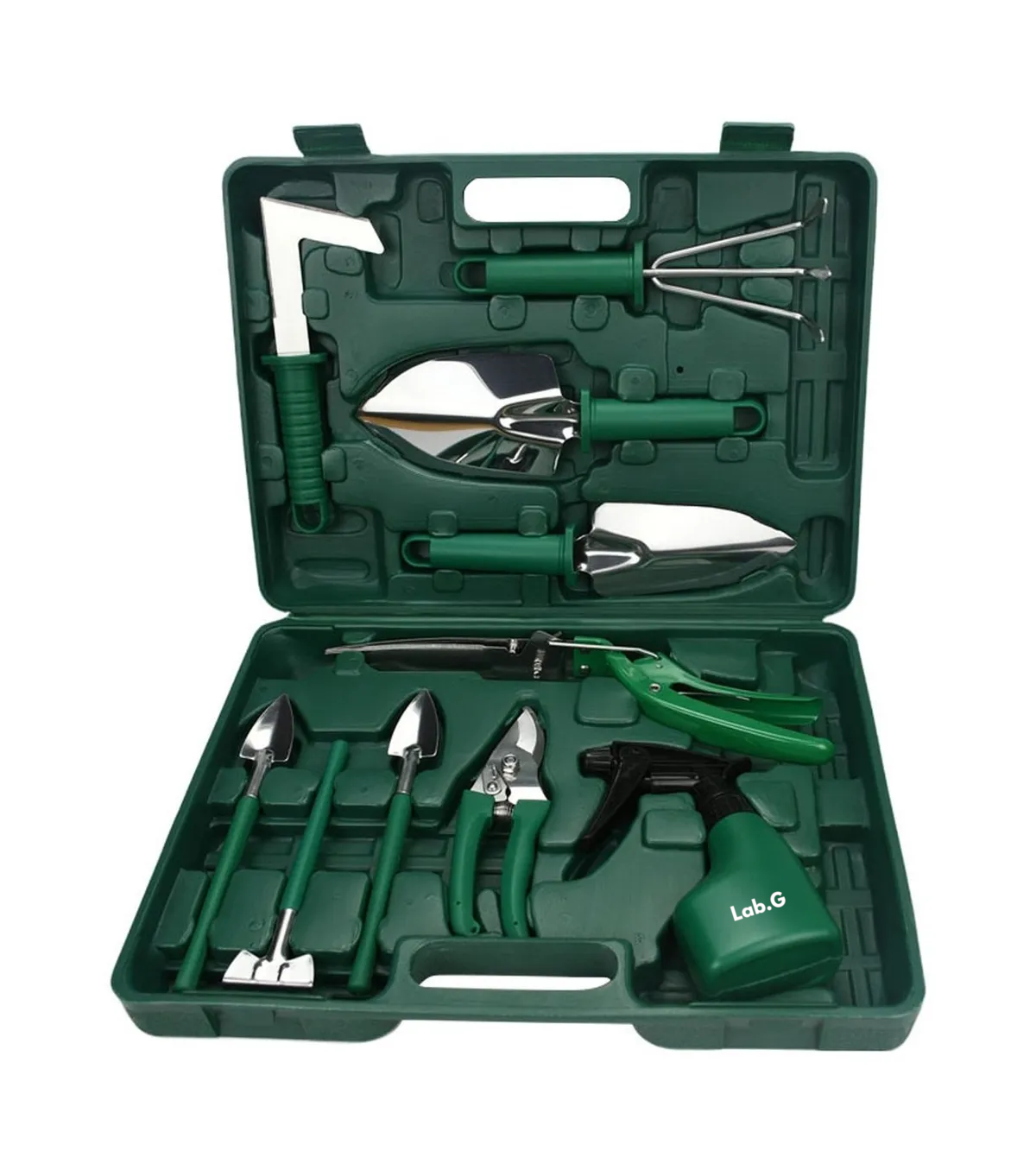 Juego Herramientas De Jardinería Acero Inoxidable Lab.g Verde