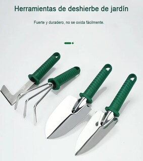Foto 4 | Juego Herramientas De Jardinería Acero Inoxidable Lab.g Verde