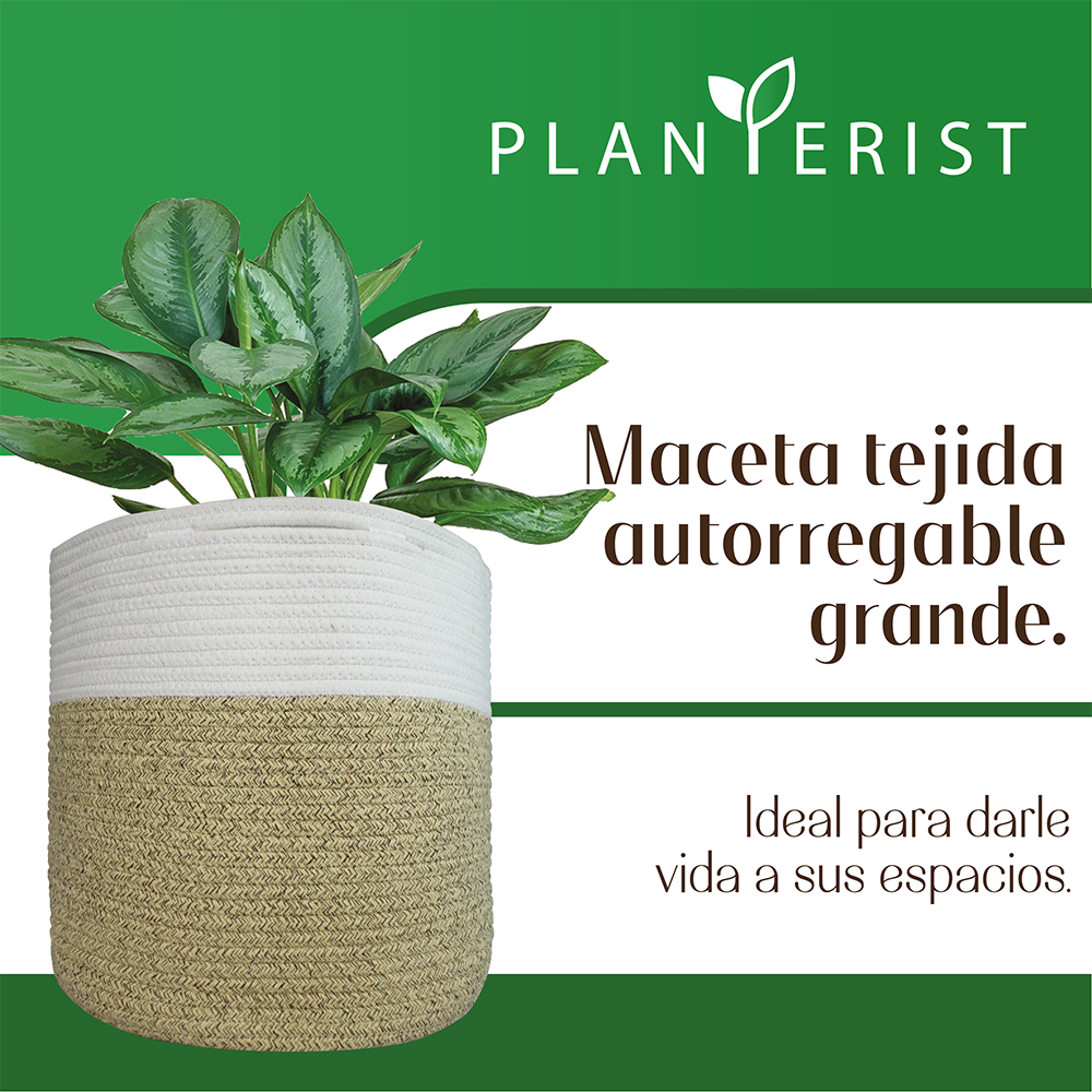 Foto 2 | Maceta Tejida Autorregable Grande Planterist Gris