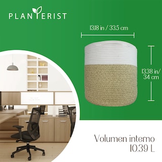 Foto 3 | Maceta Tejida Autorregable Grande Planterist Gris
