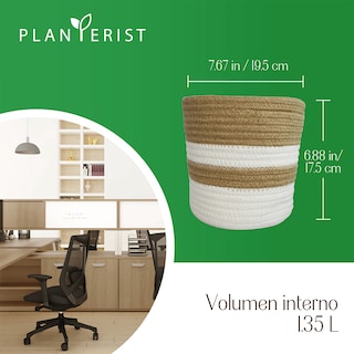 Foto 3 | Maceta Tejida Autorregable Chica Planterist Moderna Decorativa color Marrón