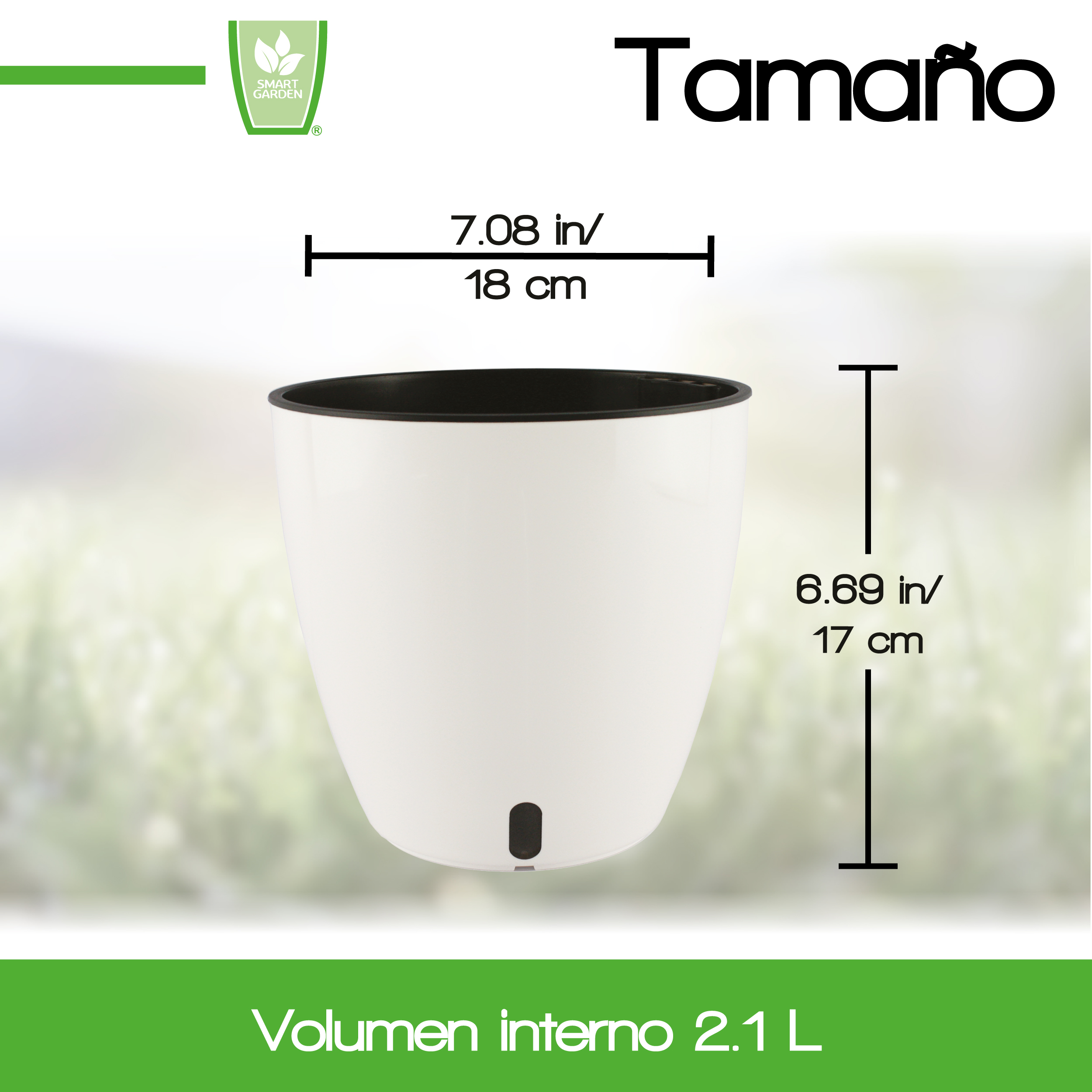 Foto 4 pulgar | Maceta Autorregable Aq1817 Smart Garden color Blanco