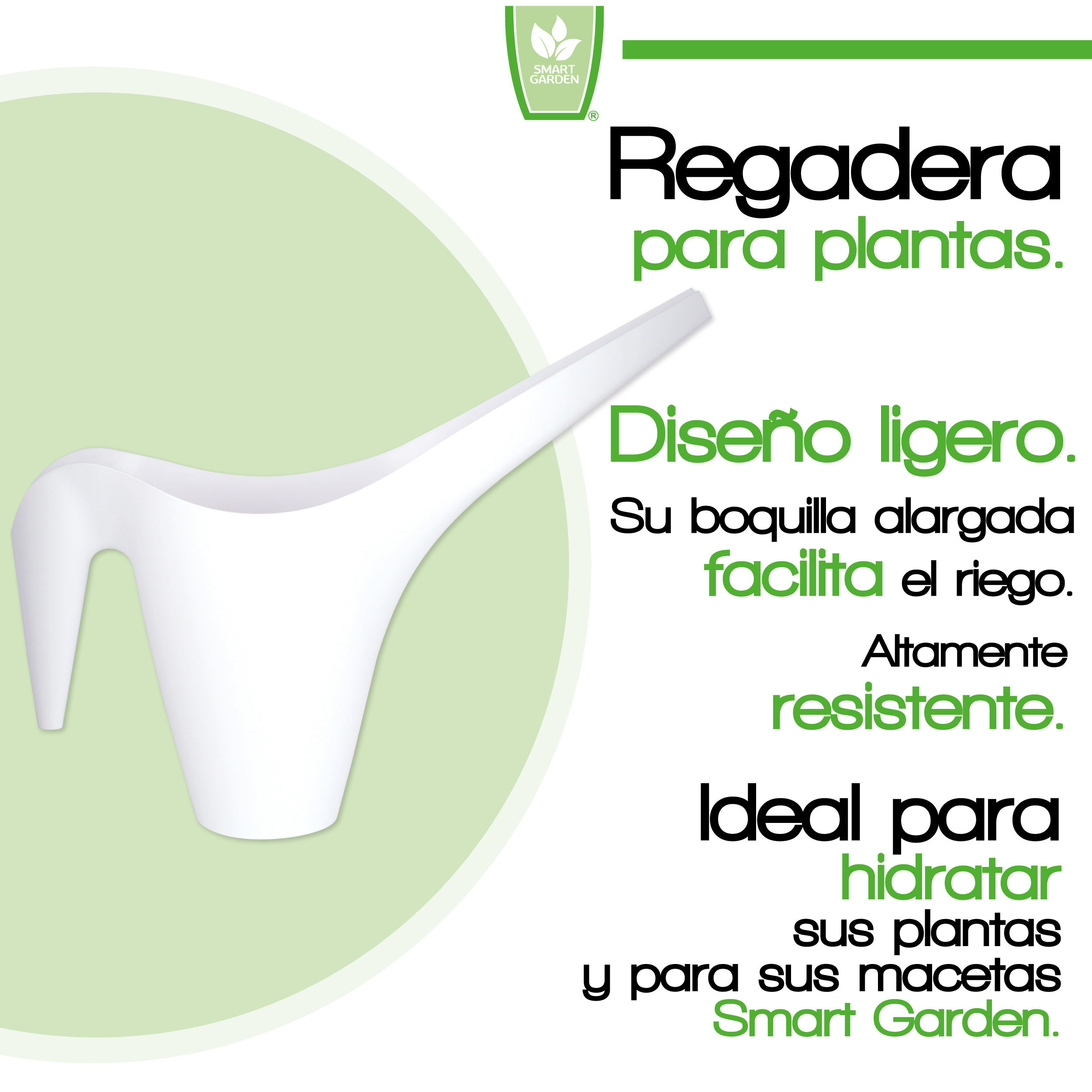 Foto 3 pulgar | Regadera Para Plantas De Jardín Gj-10 - Smart Garden - Blanco Mate - 1.5l