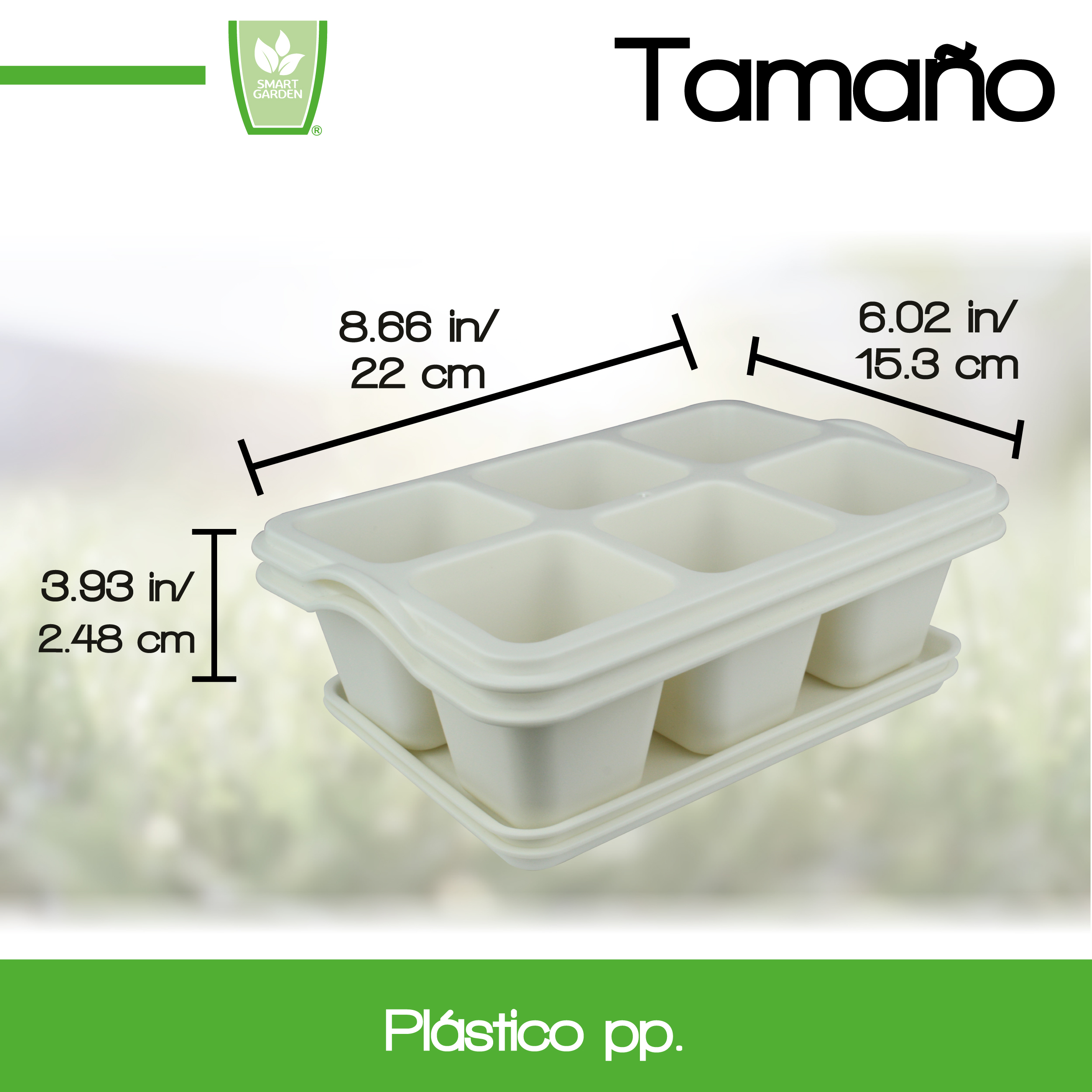 Foto 4 pulgar | Kit 2 Charola Moderna Rectangular Para Suculentas - Smart Garden -  Blanco