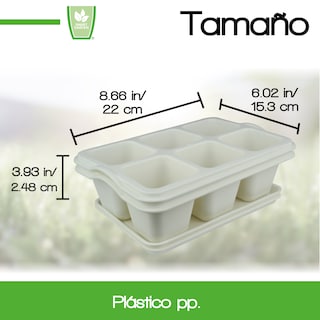Foto 3 | Kit 2 Charola Moderna Rectangular Para Suculentas - Smart Garden - Blanco