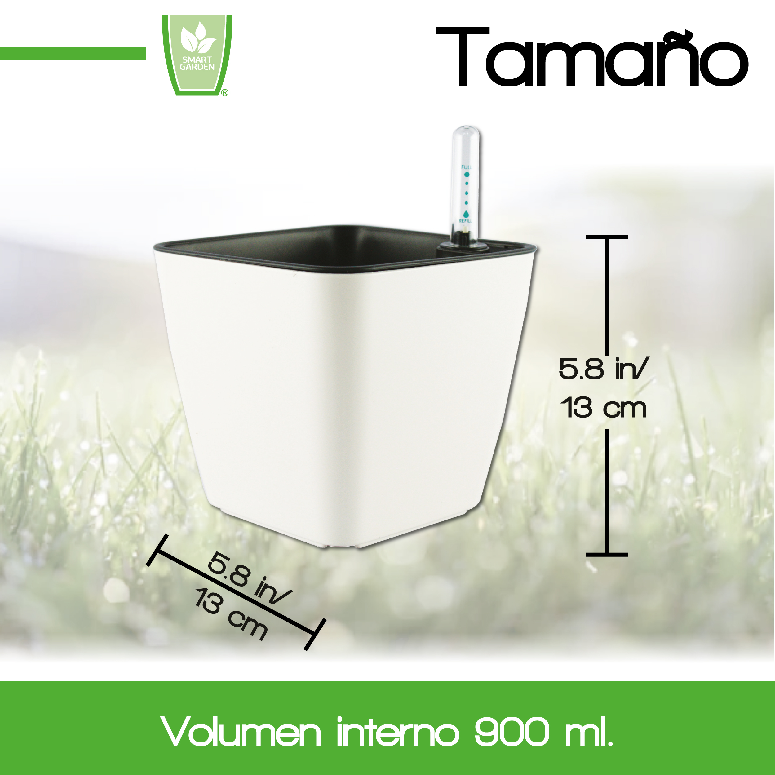 Foto 4 pulgar | Maceta Autorregable Ra1313 - Smart Garden color Blanco Brilloso