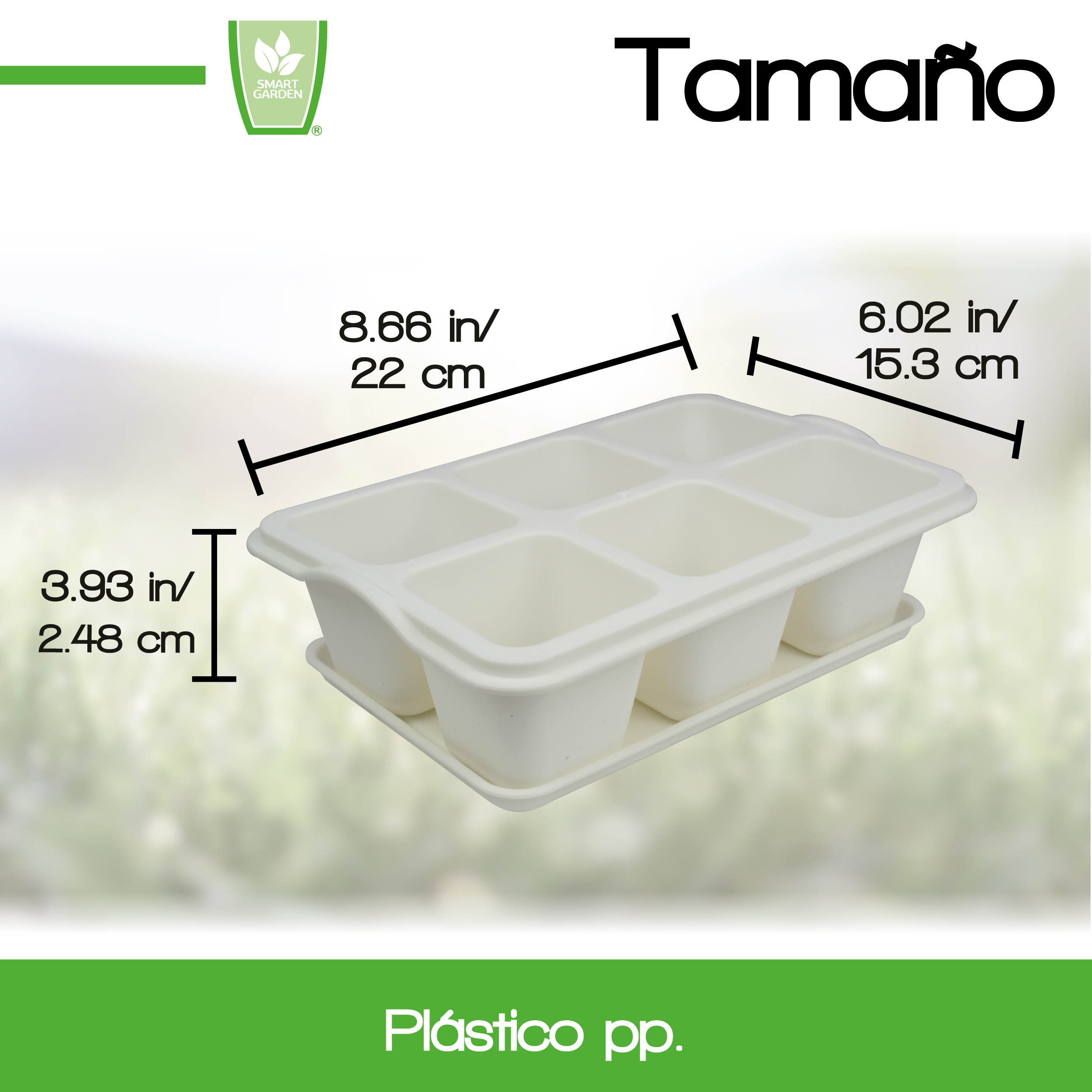 Foto 4 pulgar | Charola Moderna Rectangular Para Suculentas Smart Garden Blanco