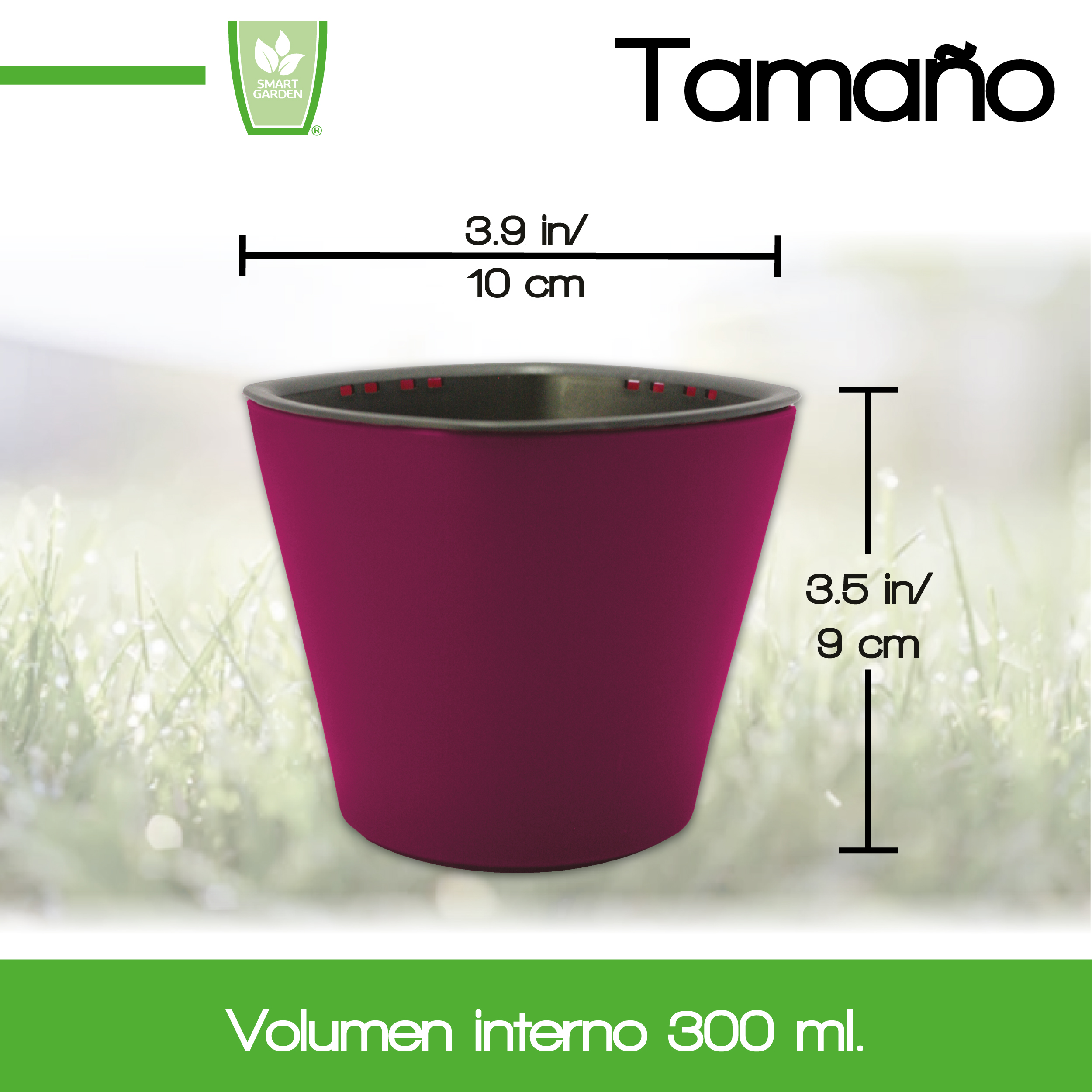 Foto 4 pulgar | Maceta Autorregable Oc1009 - Smart Garden Rouge Brilloso