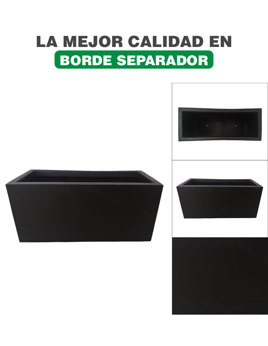 Foto 2 | Maceta Minimalista Hanlob Jardinera color Negro Mejor que la Fibra de Vidrio