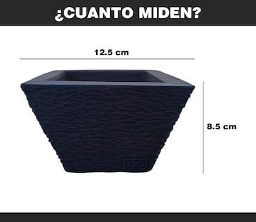 Foto 3 | Maceta Hanlob Cubo color Azul