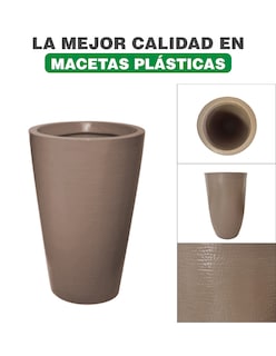 Foto 2 | Maceta Minimalista Hanlob Cilíndrico color Beige