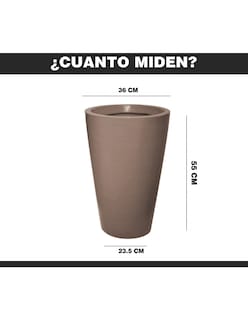 Foto 3 | Maceta Minimalista Hanlob Cilíndrico color Beige