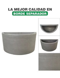 Foto 2 | Maceta Minimalista Hanlob Medio círculo color Gris Mejor que la Fibra de Vidrio