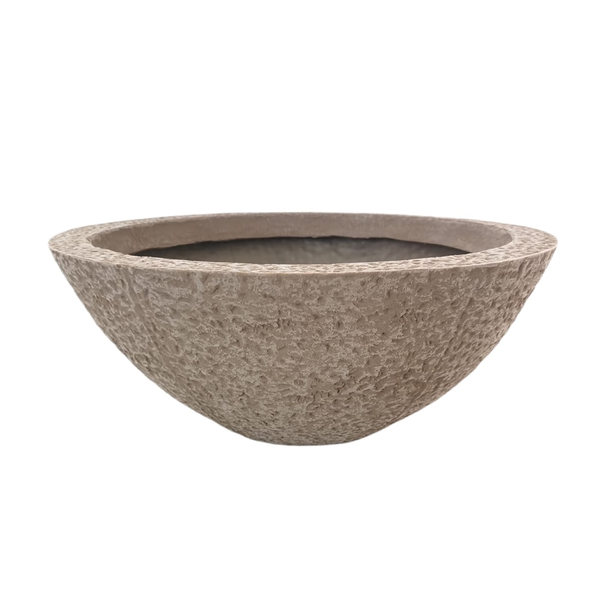 Maceta Minimalista Hanlob Tipo Tazón color Beige $1,230