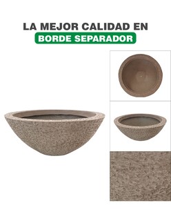 Foto 2 | Maceta Minimalista Hanlob Tipo Tazón color Beige