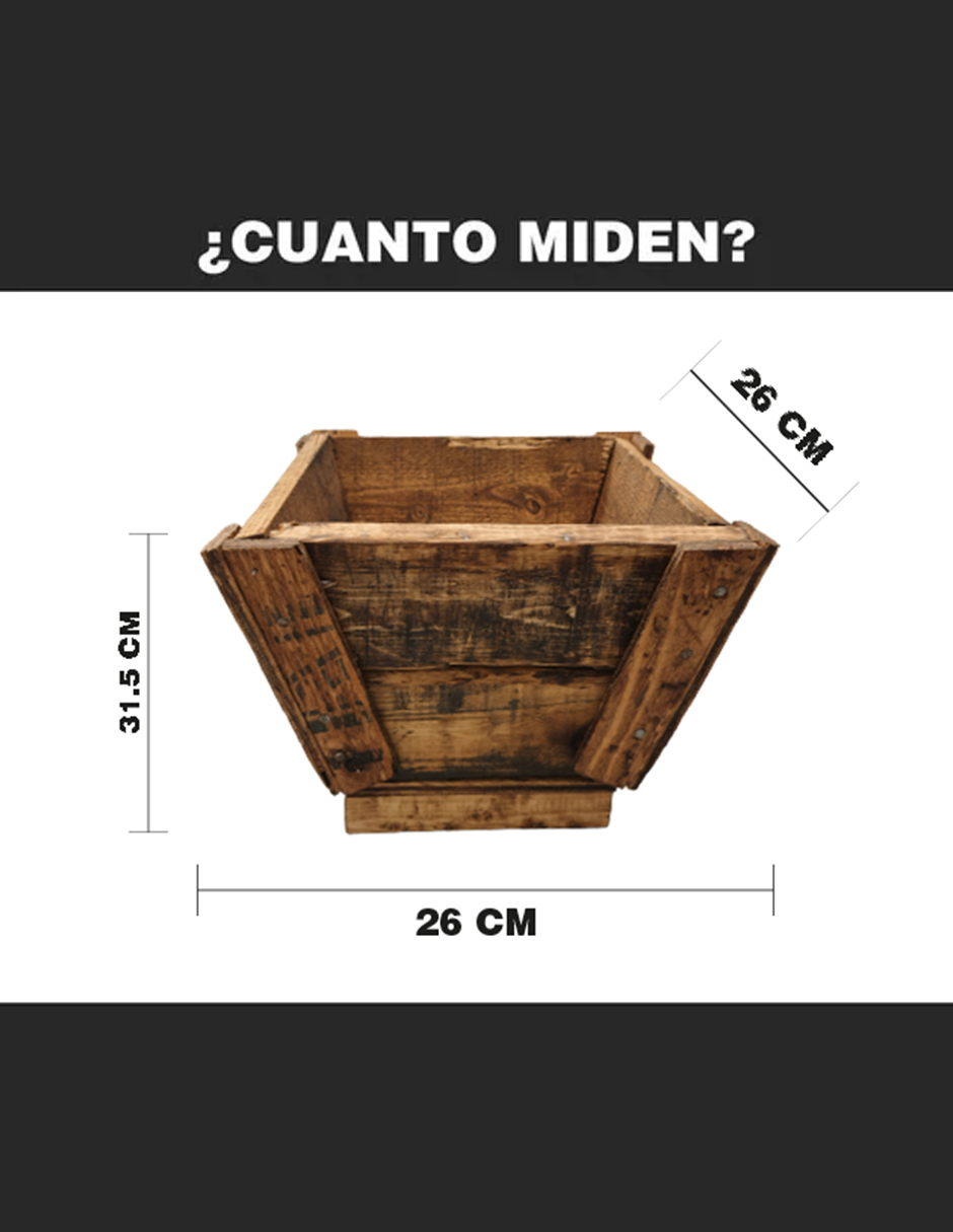 Foto 4 pulgar | Maceta De Madera Hanlob Tipo Cono Mini