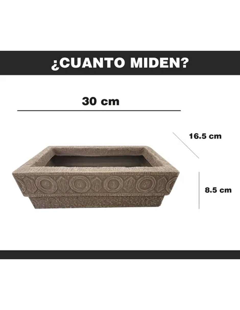 Foto 3 pulgar | Maceta Minimalista Hanlob  Jardinera color Beige