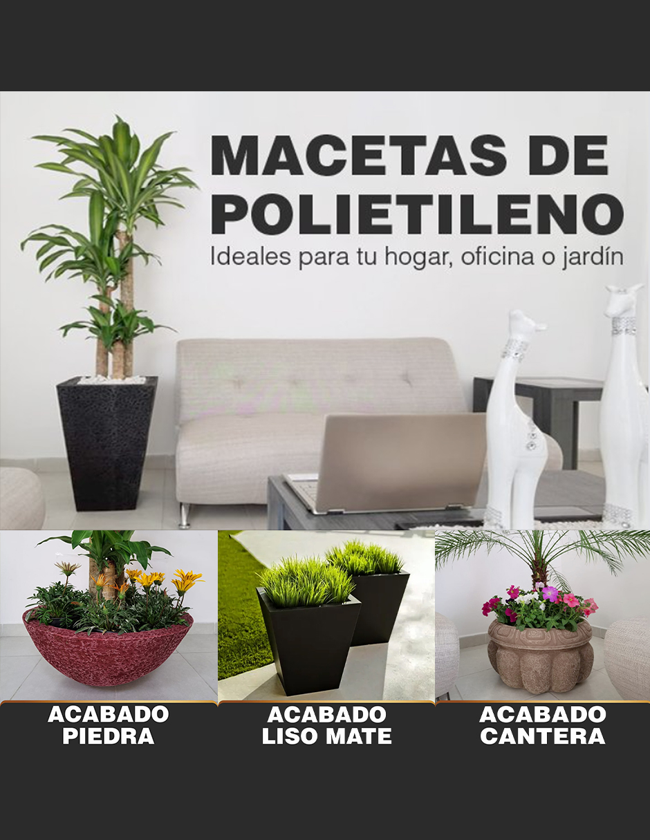 Foto 4 pulgar | Maceta Minimalista Hanlob  Jardinera color Beige