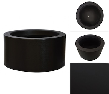 Foto 2 | Maceta Minimalista Hanlob Cilindro color Negro Mejor que la Fibra de Vidrio