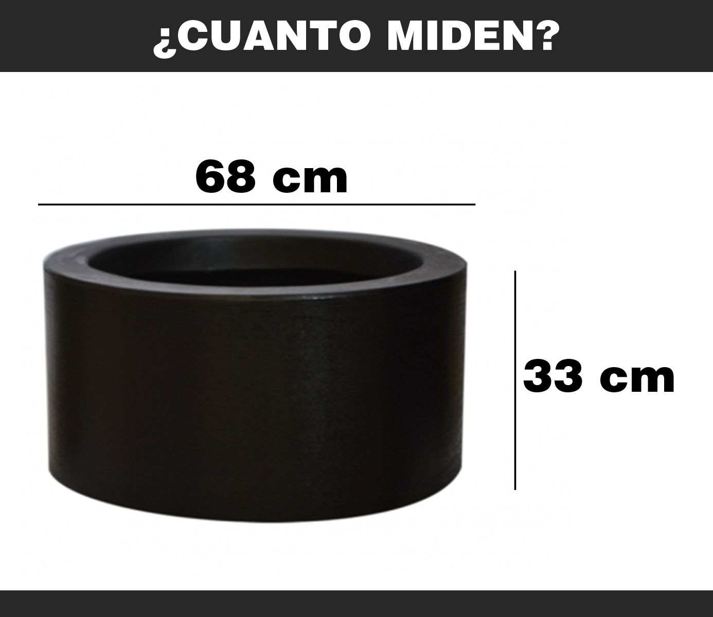 Foto 2 | Maceta Minimalista Hanlob Cilindro color Negro