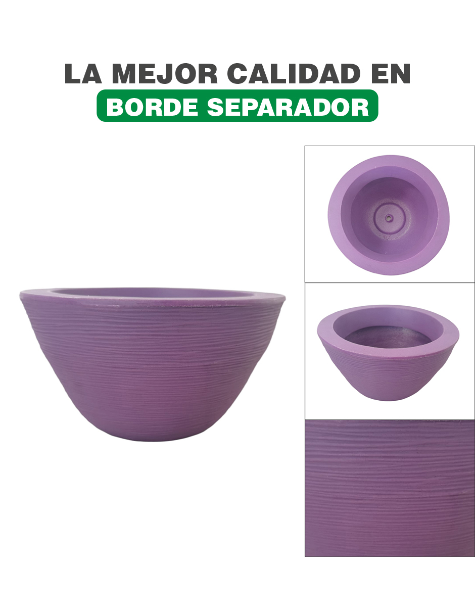 Foto 3 pulgar | Maceta Minimalista Hanlob Tazón Mejor Que Fibra De Vidrio Color Morado