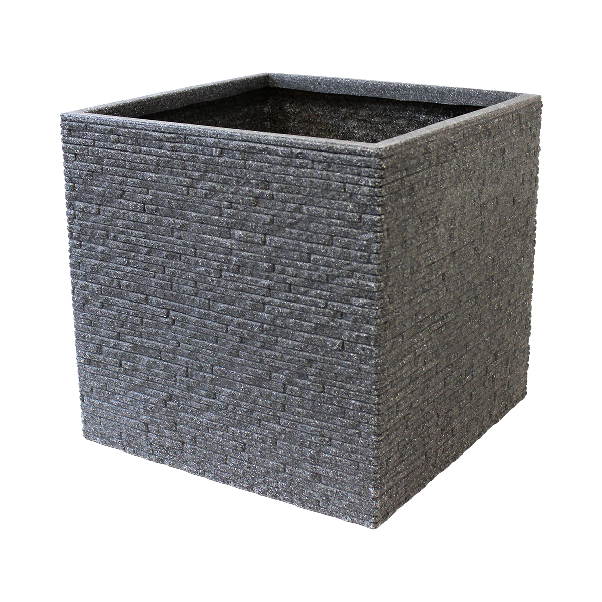 Maceta Jardinera de Plástico Ag Box AG-GN687STONE color Gris - Efecto Ladrillo