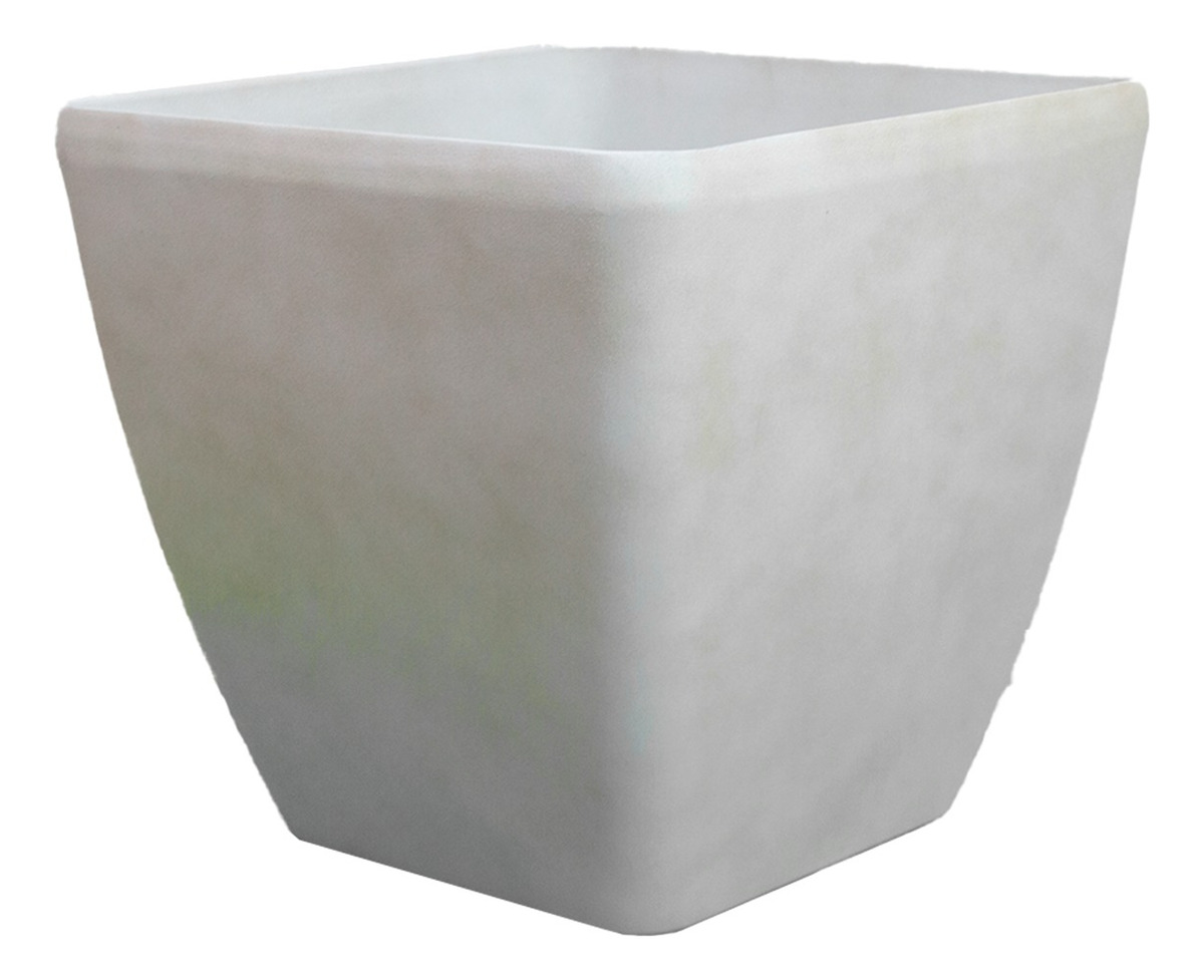 Foto 1 | Jauz Improvement Maceta Minimalista Diseño Tipo Cubo Color Moon Stone Para Interior/exterior (mod.j0071)