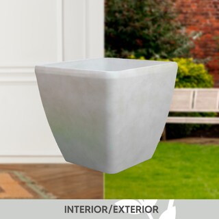Foto 3 | Jauz Improvement Maceta Minimalista Diseño Tipo Cubo Color Moon Stone Para Interior/exterior (mod.j0071)