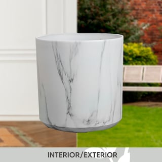 Foto 3 | Jauz Improvement Maceta Diseño Marmol Tipo Cilindro Color Marbled White (mod. J0106)