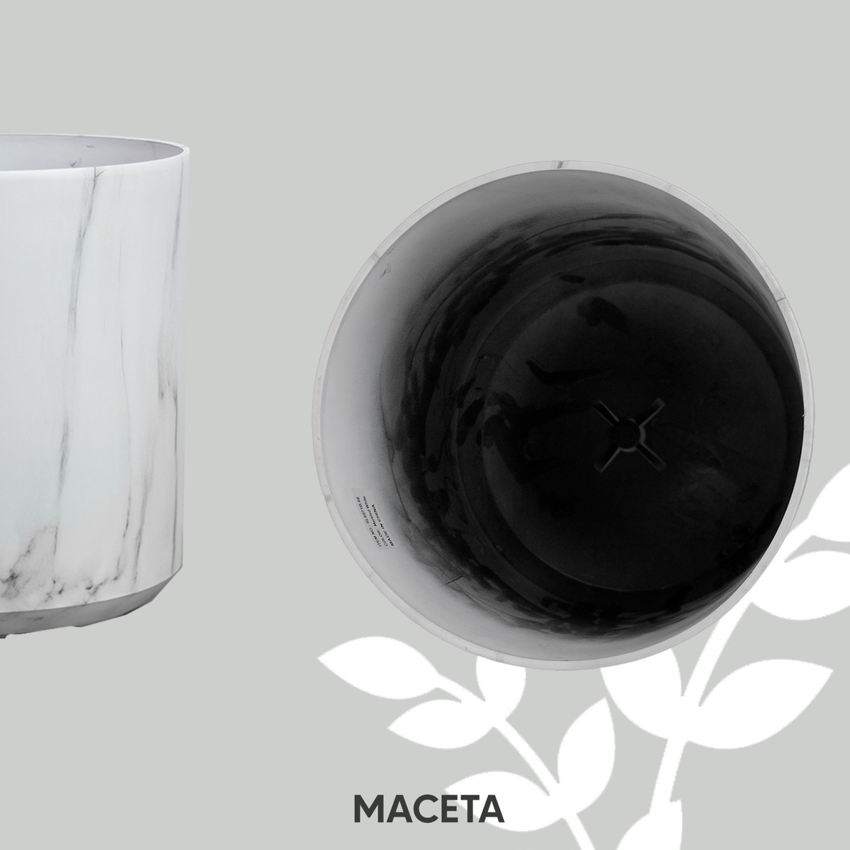 Foto 5 | Jauz Improvement Maceta Diseño Marmol Tipo Cilindro Color Marbled White (mod. J0106)