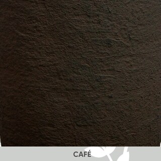 Foto 4 | Jauz Improvement Maceta Minimalista Alta Cilindro Detalles Bronce Color Café (mod.j0092)