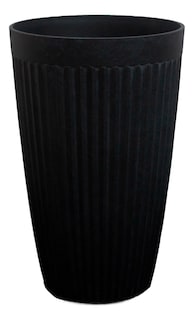 Foto 1 | Jauz Improvement Maceta Minimalista Diseño Alta Lineal Cilindro Color Negro Obsidiana (mod. J0079)