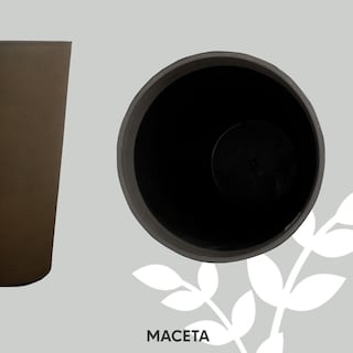 Foto 5 | Jauz Improvement Maceta Minimalista Cilindro Alta Interior Exterior Color Marrón (mod. J0077)