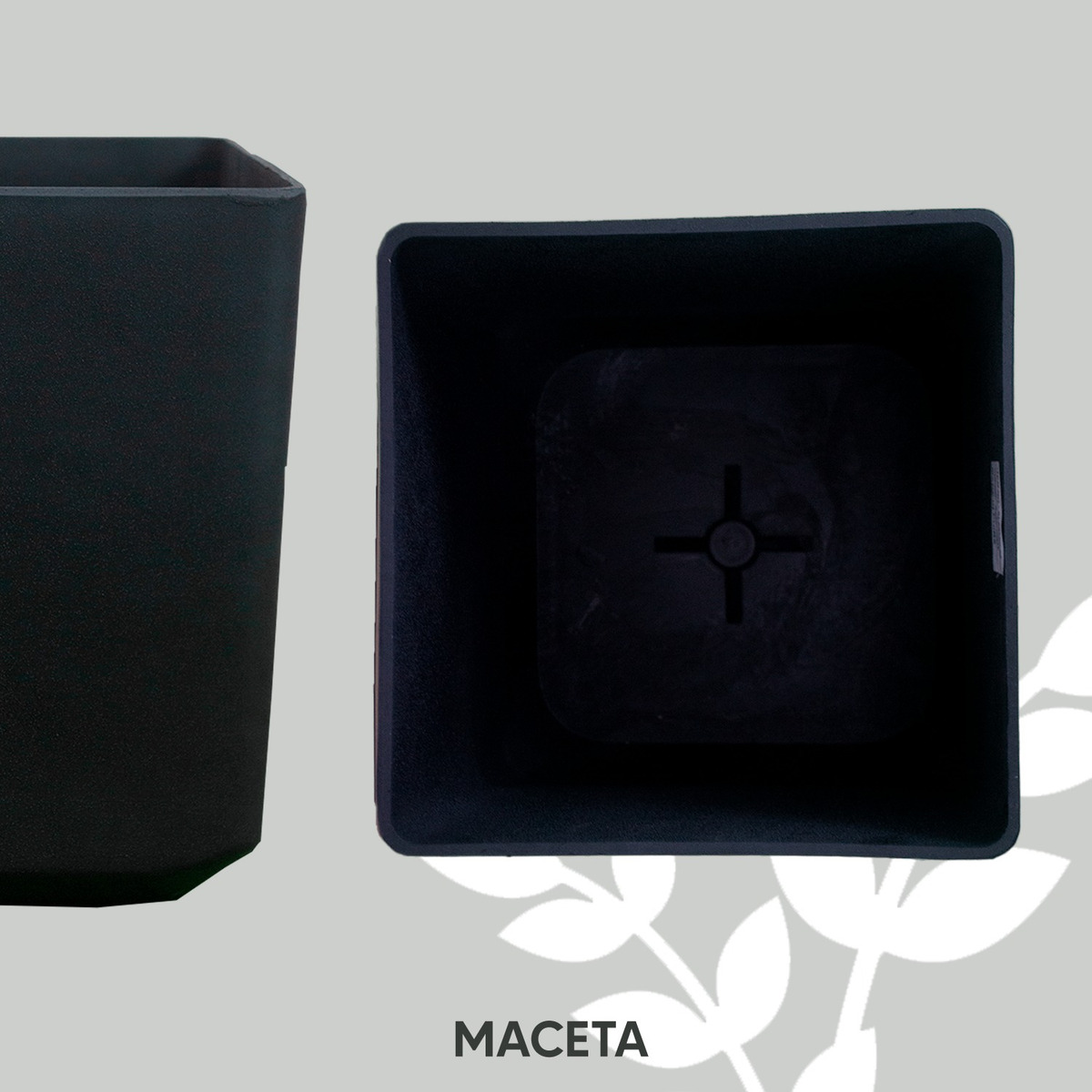Foto 5 | Jauz Improvement Maceta Minimalista Tipo Cubo Color Gris Oscuro Interior Exterior (mod.j0071)
