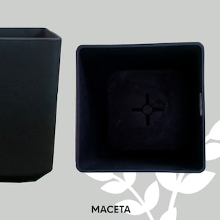 Foto 5 | Jauz Improvement Maceta Minimalista Tipo Cubo Color Gris Oscuro Interior Exterior (mod.j0071)