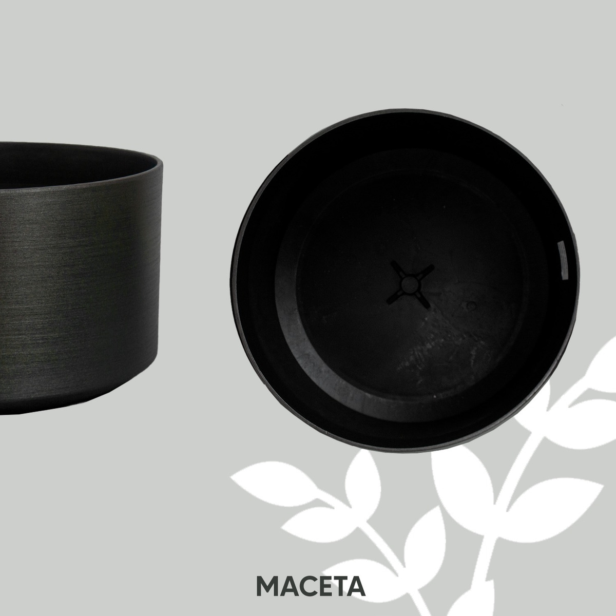 Foto 5 pulgar | Maceta Minimalista Jauz Circular Negro