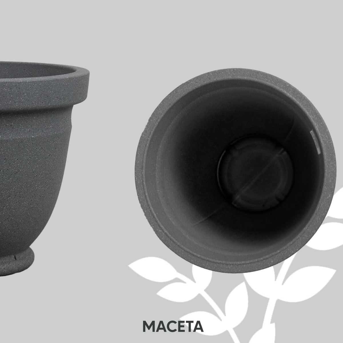 Foto 6 pulgar | Maceta Jauz Diseño Vintage tipo Cono Gris