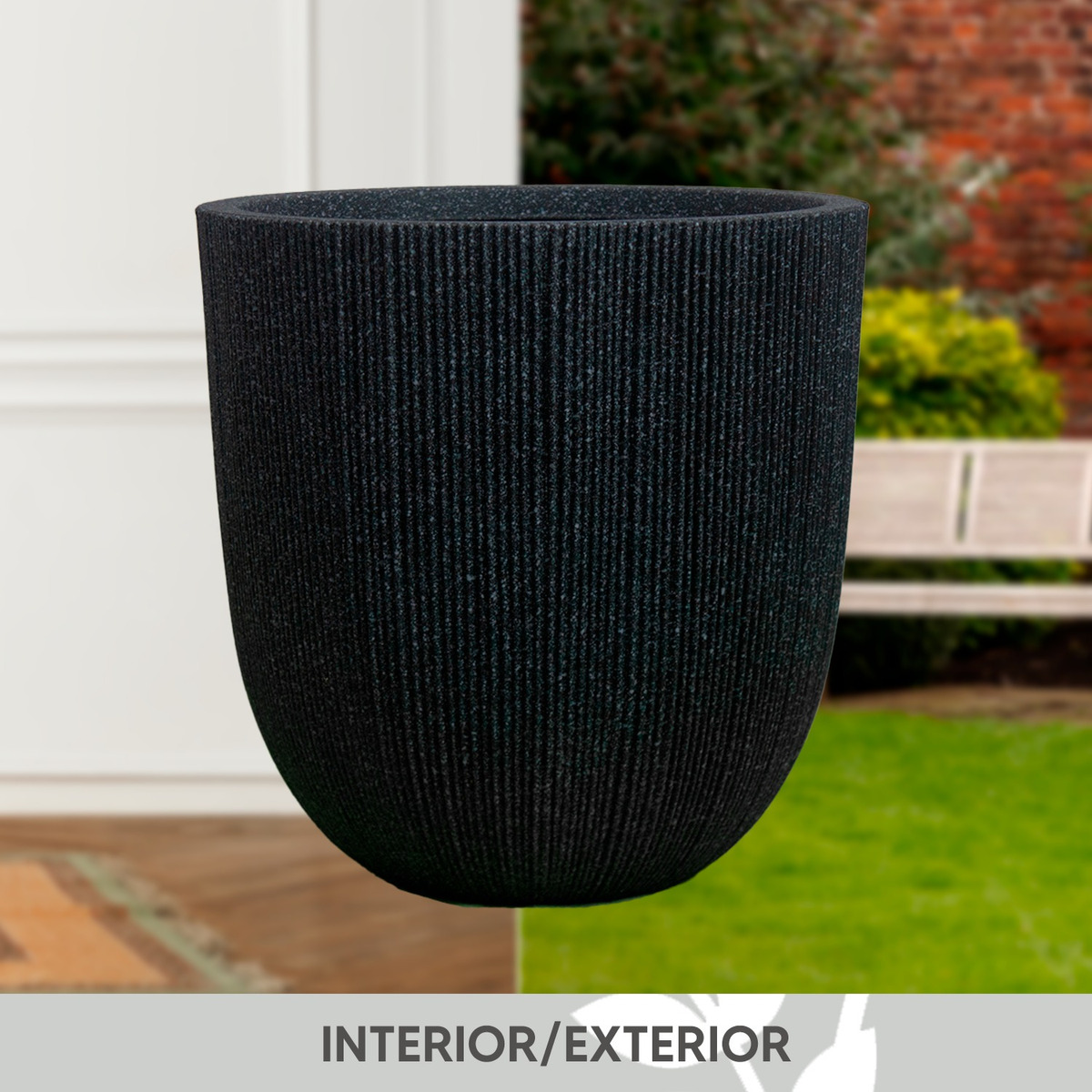 Foto 4 pulgar | Maceta Minimalista tipo Acanalada Jauz Improvement Anillada Gris Oxford